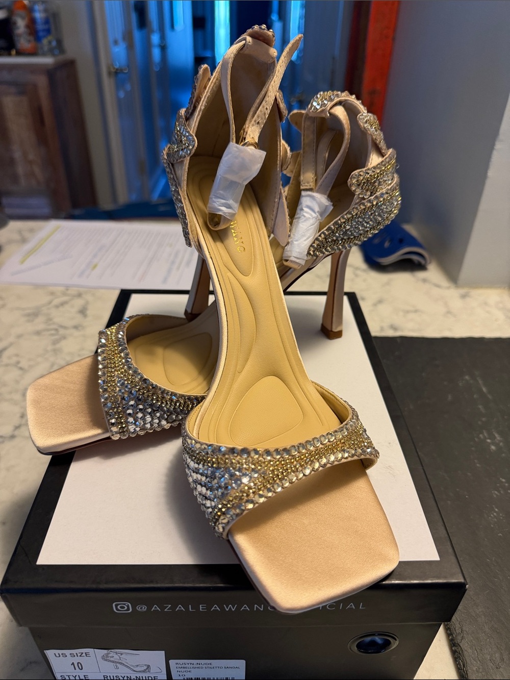 Azalea Wang Embellished Sandals